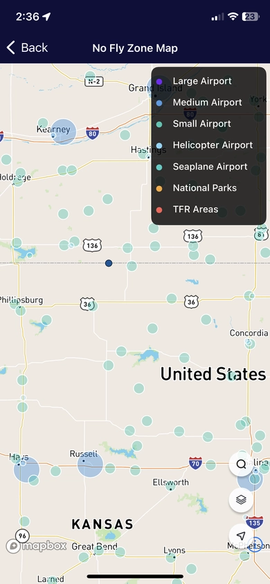 No Fly Zone Map